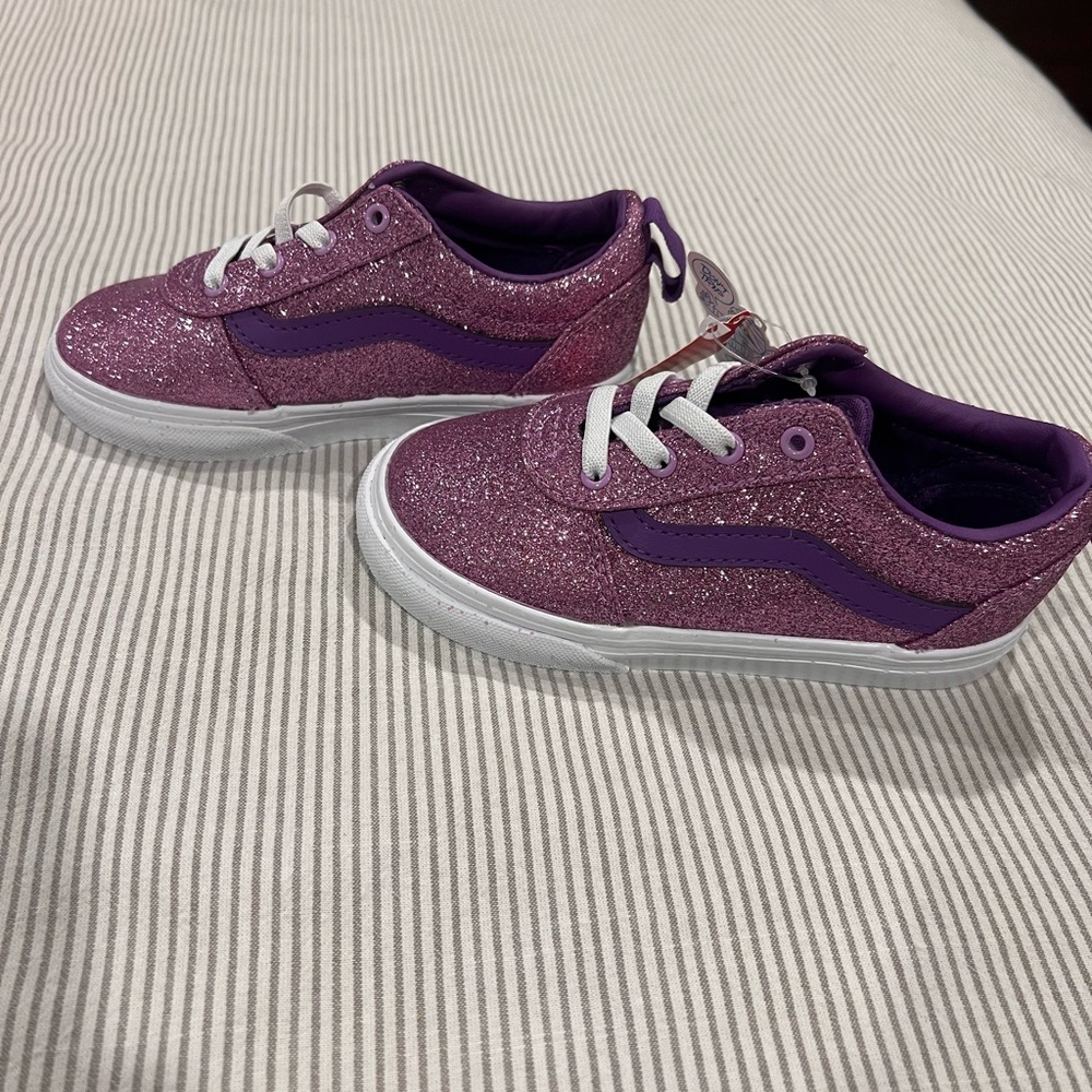 Vans Kids Sparkly Purple Sneakers